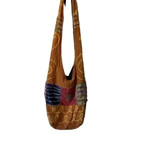 Himalaya handcraft Eclectic Colorful Gypsy Indie Boho hobo crossbody 100% cotton